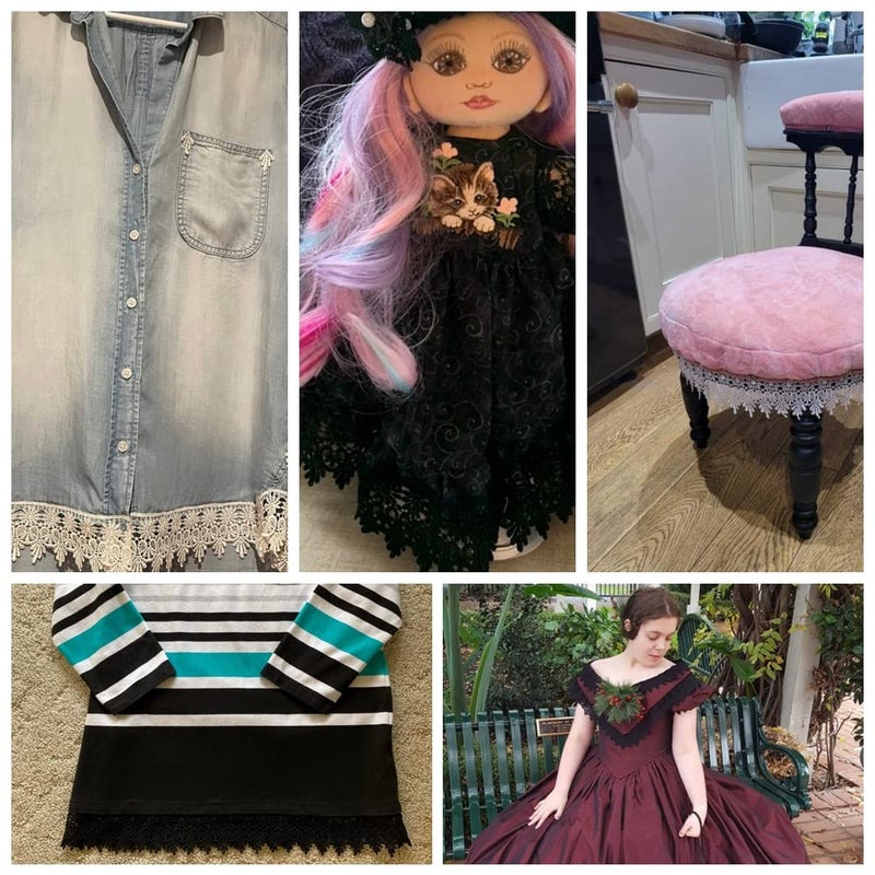 AIETSYEI البحرية الدانتيل تقليم 5 ياردة واسعة Venise شريطة من الدانتيل المطرزة حافة التشذيب للخياطة Crafts بها بنفسك الحرف الزفاف زين ديكور المنزل - Image 4